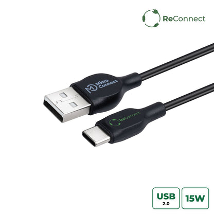 Microconnect ECO-USB3.1CCHAR05B USB cable USB 2.0 0.5 m USB A USB C Black