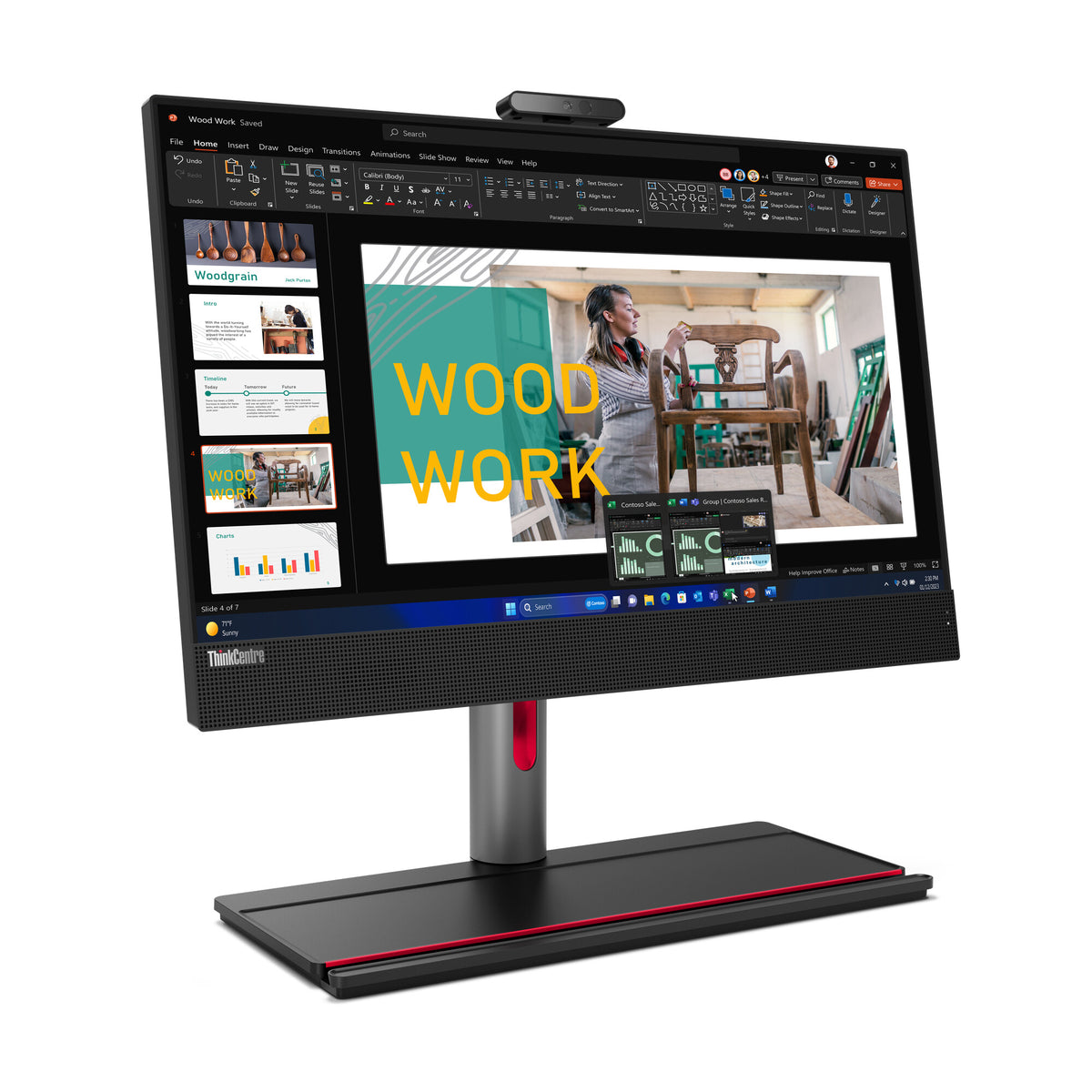 Lenovo ThinkCentre M90a Gen 5 Intel® Core™ i5 i5-14500 60.5 cm (23.8") 1920 x 1080 pixels All-in-One PC 16 GB DDR5-SDRAM 512 GB SSD Windows 11 Pro Wi-Fi 6E (802.11ax) Black