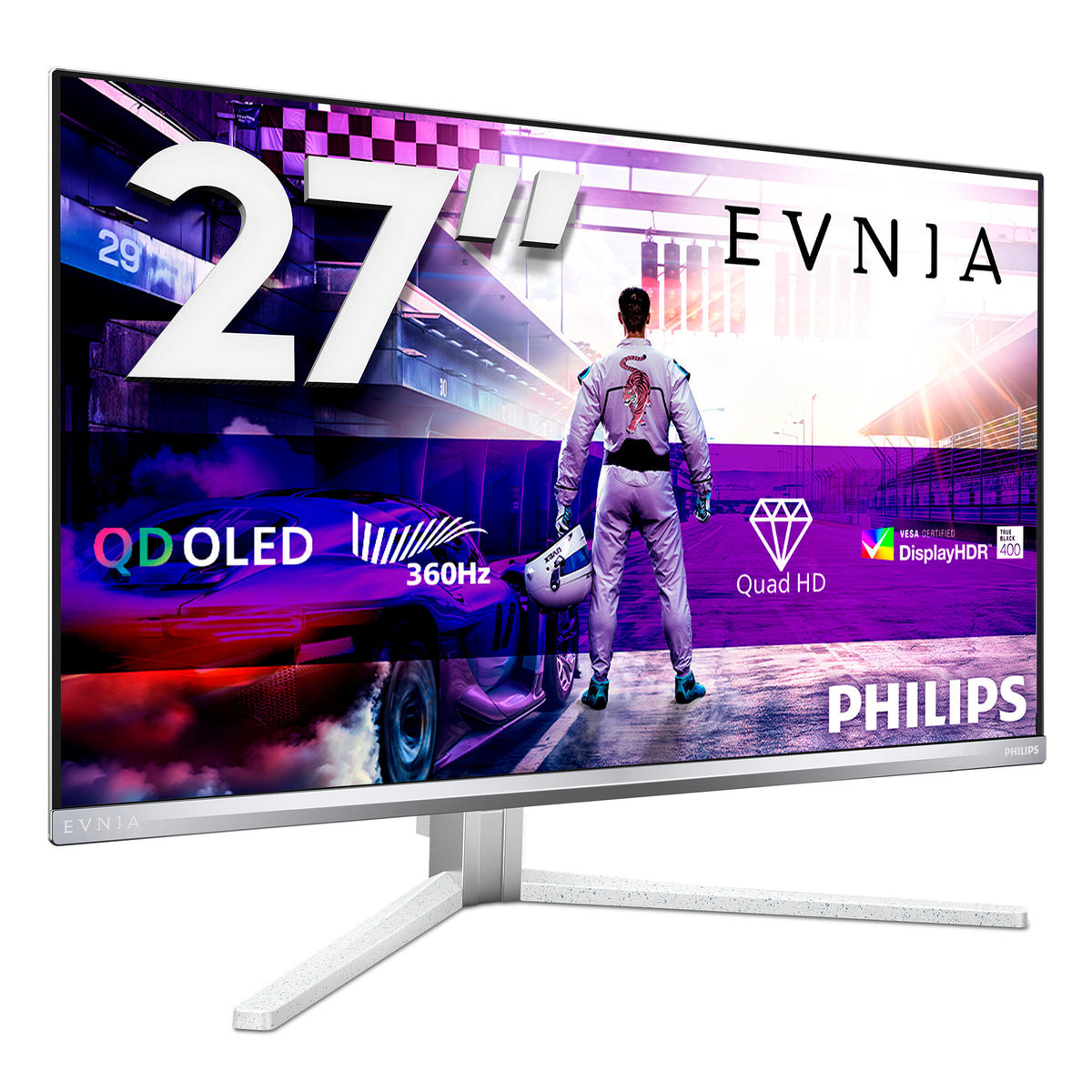 Philips Evnia 8000 27M2N8500/00 computer monitor 67.3 cm (26.5") 2560 x 1440 pixels Quad HD QD-OLED White