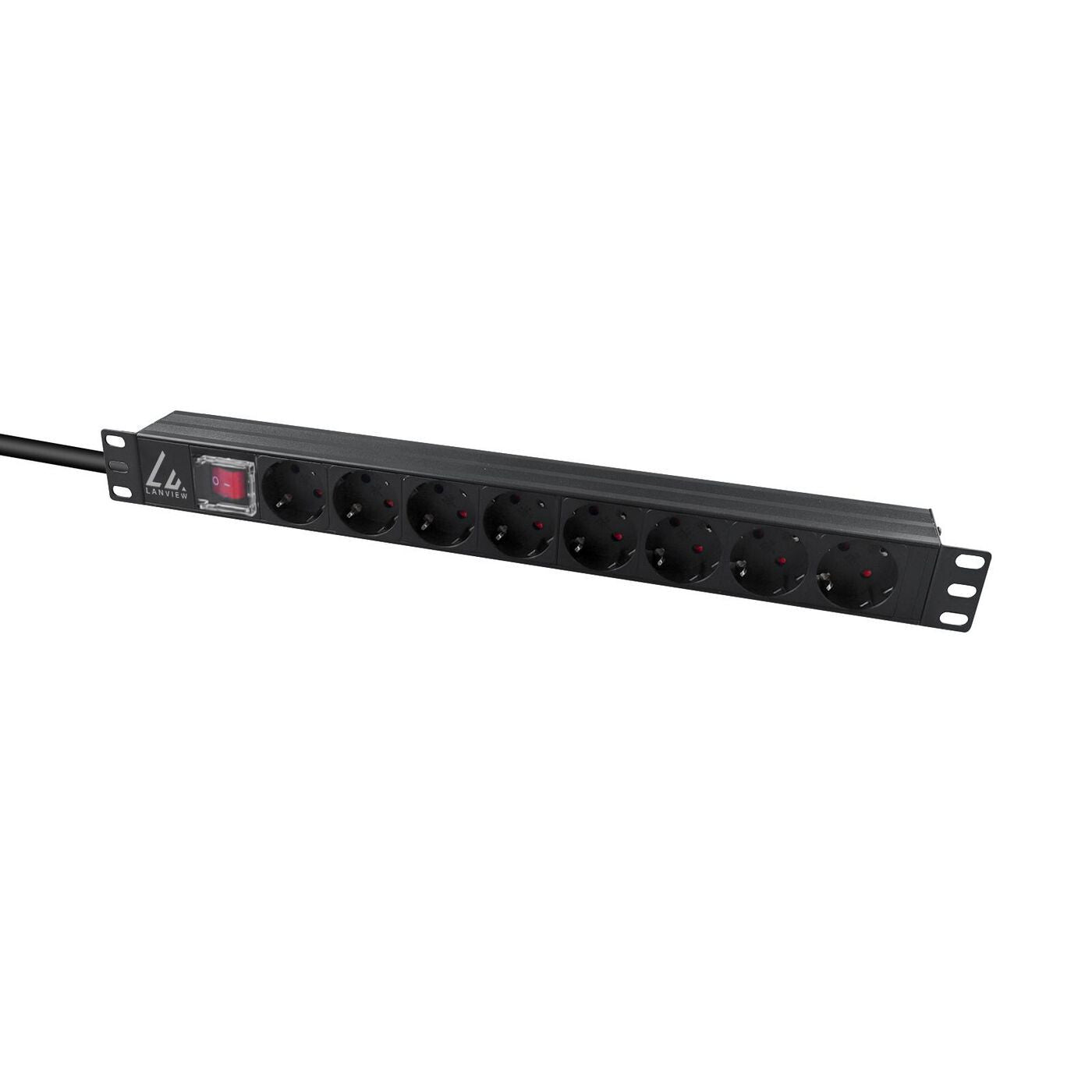 Lanview LVR-2MSCH-SCH-C13-8 power distribution unit (PDU) 8 AC outlet(s) 1U Black