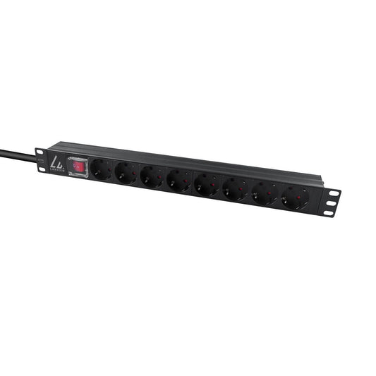 Lanview LVR-2MSCH-SCH-C13-8 power distribution unit (PDU) 8 AC outlet(s) 1U Black
