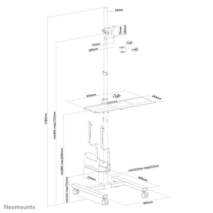 Neomounts mobile work station