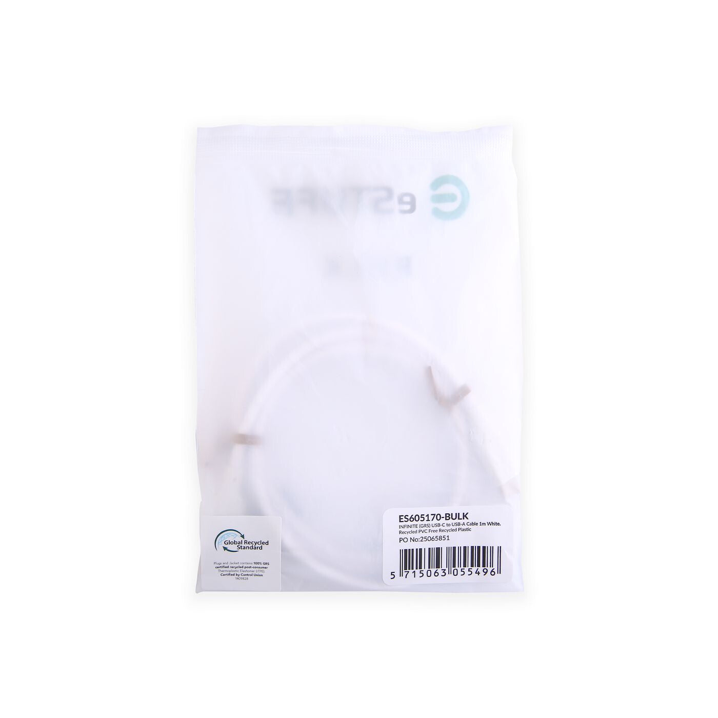 eSTUFF ES605170-BULK USB cable USB 2.0 1 m USB C USB A 60 W White