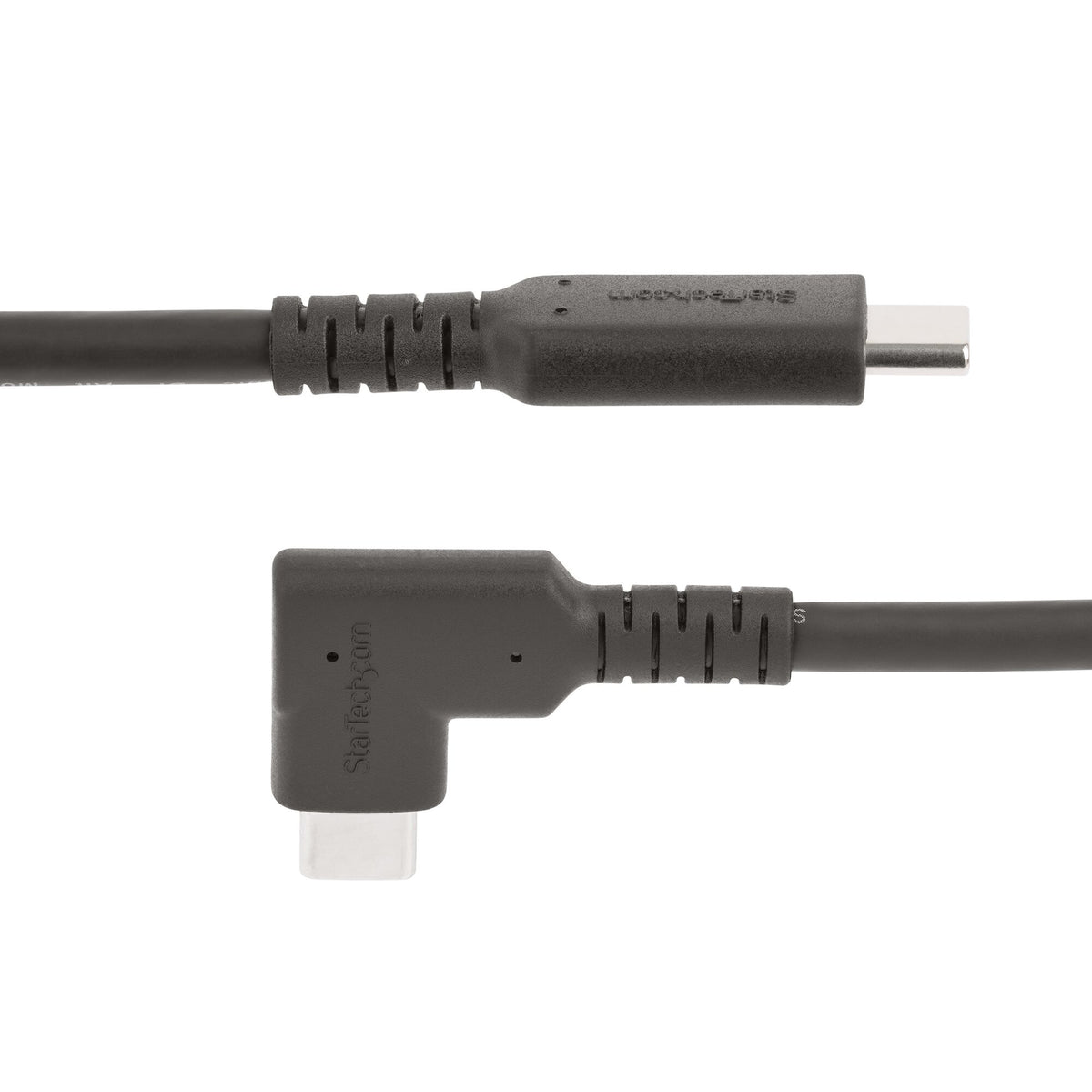 StarTech.com 6.6ft (2m) USB-C Cable, Right-Angled, USB 5Gbps, 100W (5A) Power Delivery, 4K 60Hz DP Alt Mode, Rugged USB C Cord - Thunderbolt Compatible
