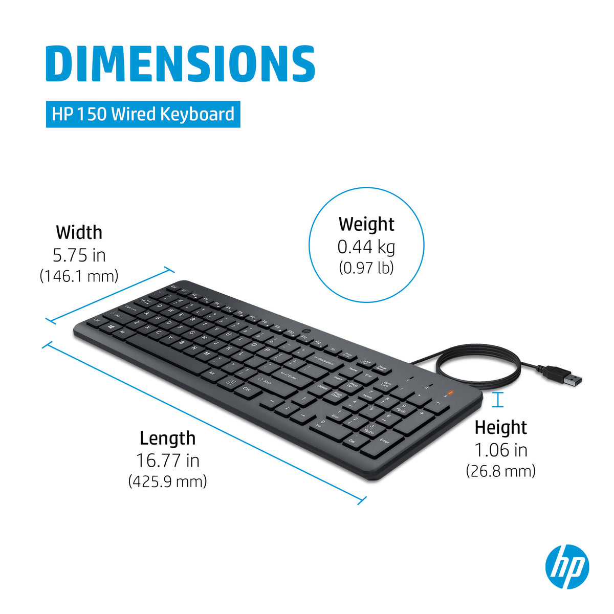 HP 150 Wired Keyboard