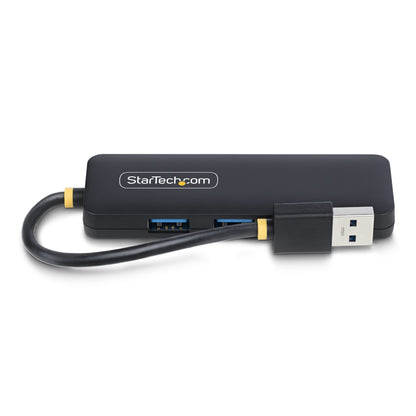 StarTech.com 4-Port USB-A Hub, 5Gbps, Bus Powered, Small Travel Mini USB Hub, Multi-Port USB 3.0 Splitter, Portable USB Hub, Overcurrent Protection (OCP)