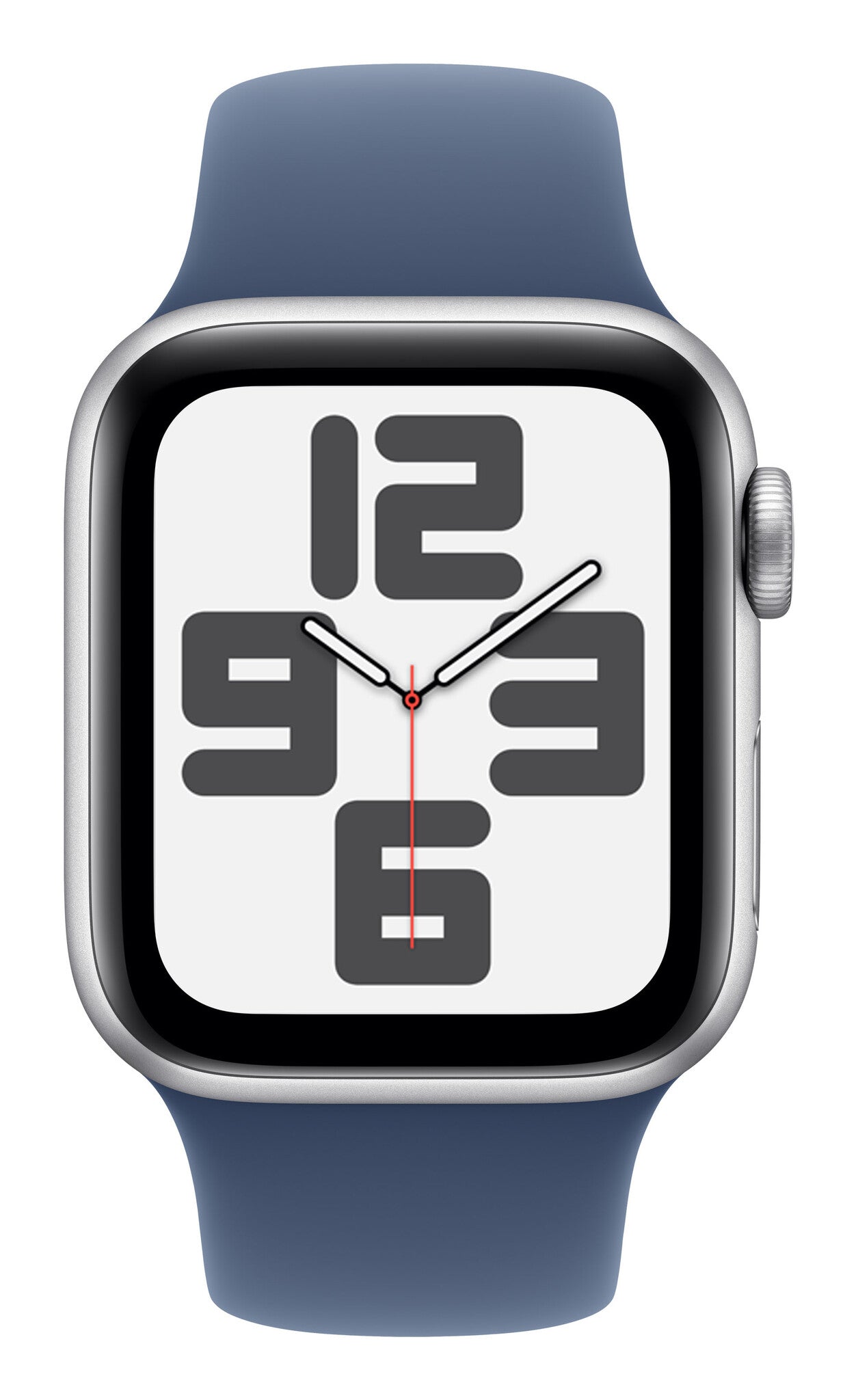 Apple Watch SE GPS 40mm Silver Aluminium Case with Denim Sport Band - S/M