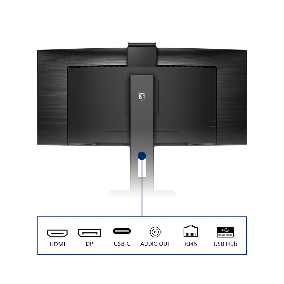 Philips P Line 346P1CRH/00 computer monitor 86.4 cm (34") 3440 x 1440 pixels UltraWide Quad HD LED Black