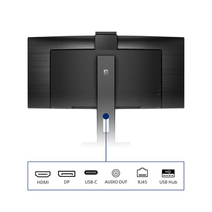 Philips P Line 346P1CRH/00 computer monitor 86.4 cm (34") 3440 x 1440 pixels UltraWide Quad HD LED Black