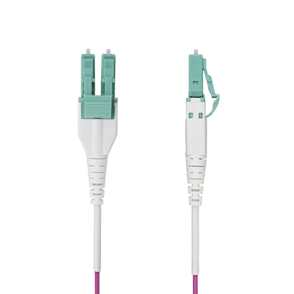 StarTech.com 15m (50ft) LC to LC (UPC) OM4 Multimode Fiber Optic Cable, Erika Violet, 50/125µm, 40G/100G, LOMMF/VCSEL, Uniboot Fiber Jumper Cord, OFNR Riser Rated