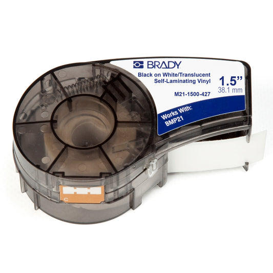 Brady M21-1500-427 printer label Black, White Self-adhesive printer label