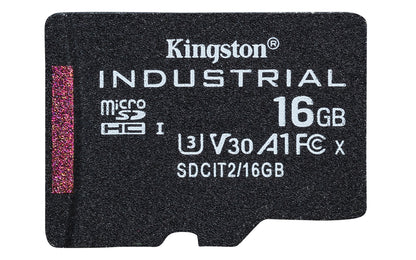Kingston Technology 16GB microSDHC Industrial C10 A1 pSLC Card + SD Adapter