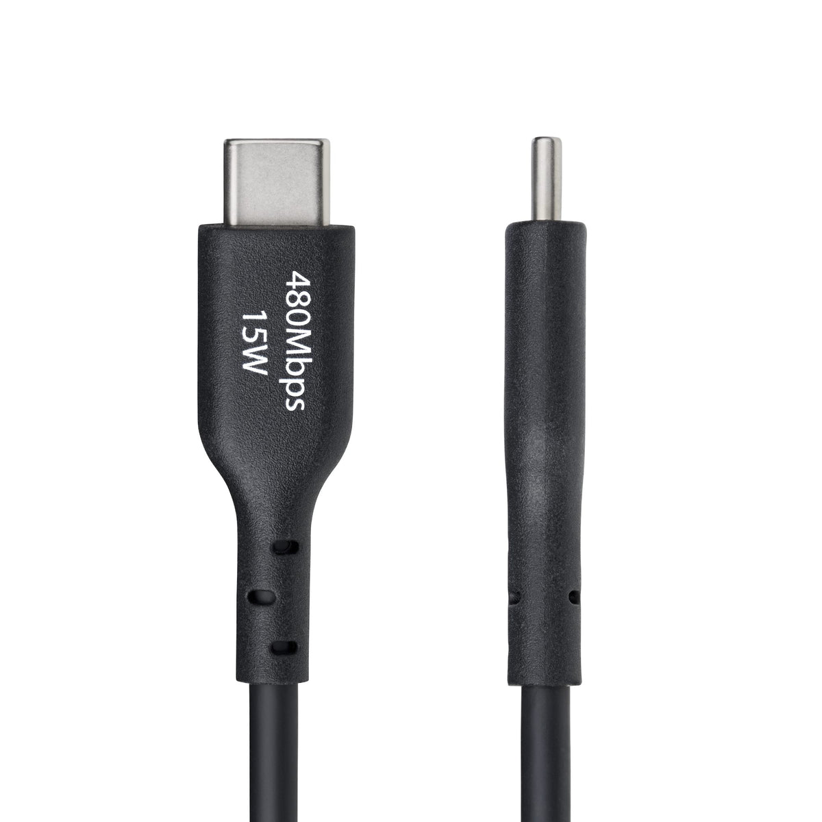 StarTech.com 1ft (30cm) USB-A to USB-C Charging Cable, Charge & Sync, 3A, USB 2.0, TPE Jacket - Black USB Charging Cord