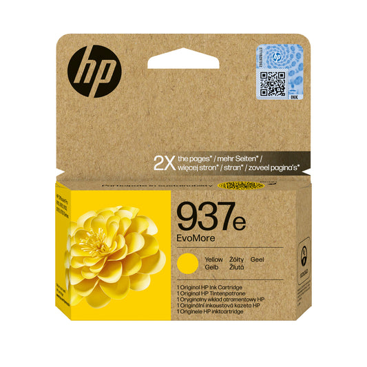 HP 937e EvoMore Yellow Original Ink Cartridge