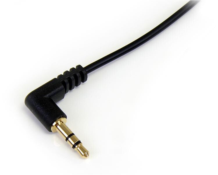 StarTech.com 3 ft Slim 3.5mm to Right Angle Stereo Audio Cable - M/M