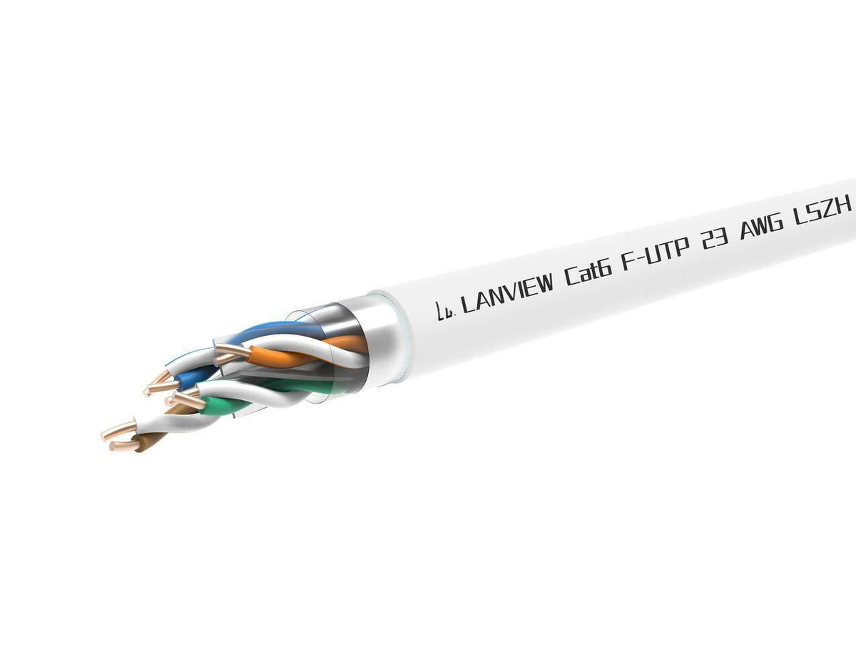 Lanview LVN122113 networking cable White 305 m Cat6 F/UTP (FTP) Round