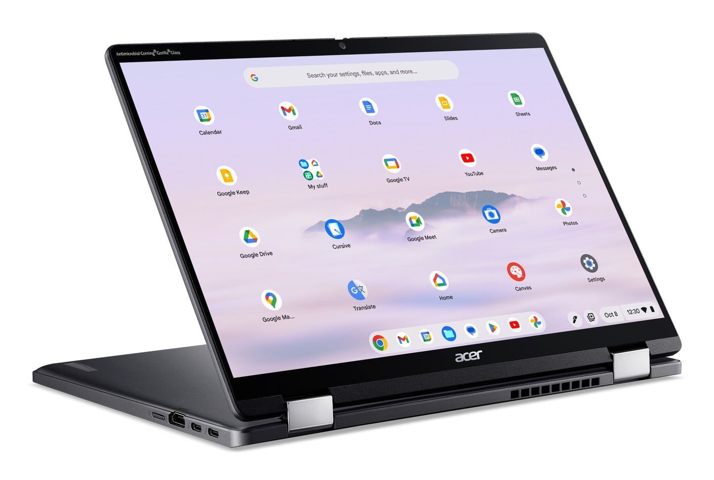 Acer Chromebook Enterprise Spin 714 CPE794-1N Intel Core Ultra 5 115U 35.6 cm (14") Touchscreen WUXGA 8 GB LPDDR5-SDRAM 256 GB SSD Wi-Fi 6E (802.11ax) ChromeOS Grey