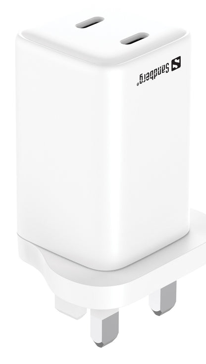 Sandberg AC Charger Dual USB-C PD65W UK