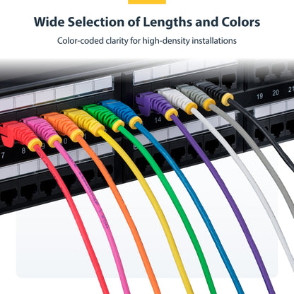 StarTech.com 50cm Pink Slim CAT6 Ethernet Cable, Snagless, 100W PoE, UTP, LSZH, 28AWG Pure Bare Copper Wire, Slim RJ45 Network Patch Cord w/Strain Reliefs, Individually Tested