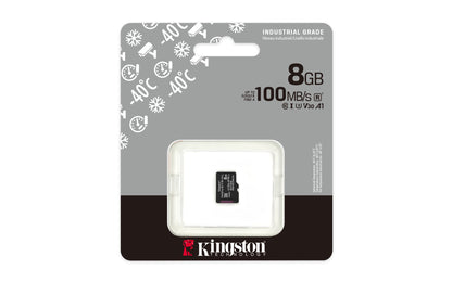 Kingston Technology 8GB microSDHC Industrial C10 A1 pSLC Card Single Pack w/o Adapter