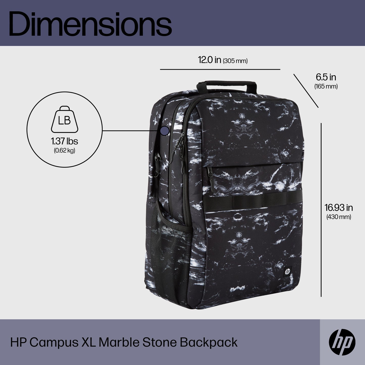 HP Campus XL Marble Stone Backpack