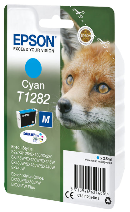 Epson Fox T1282 DURABrite Ultra Single Cyan ink cartridge