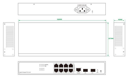 Ernitec ELECTRA-M08-1GB-150W network switch Managed L2/L2+ Gigabit Ethernet (10/100/1000) Power over Ethernet (PoE)