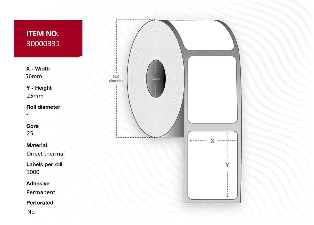 Capture 30000331-PRO printer label White