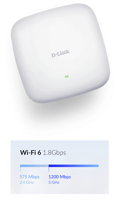 D-Link DAP‑X2810 Nuclias Connect AX1800 Wi-Fi 6 Dual-Band PoE Access Point