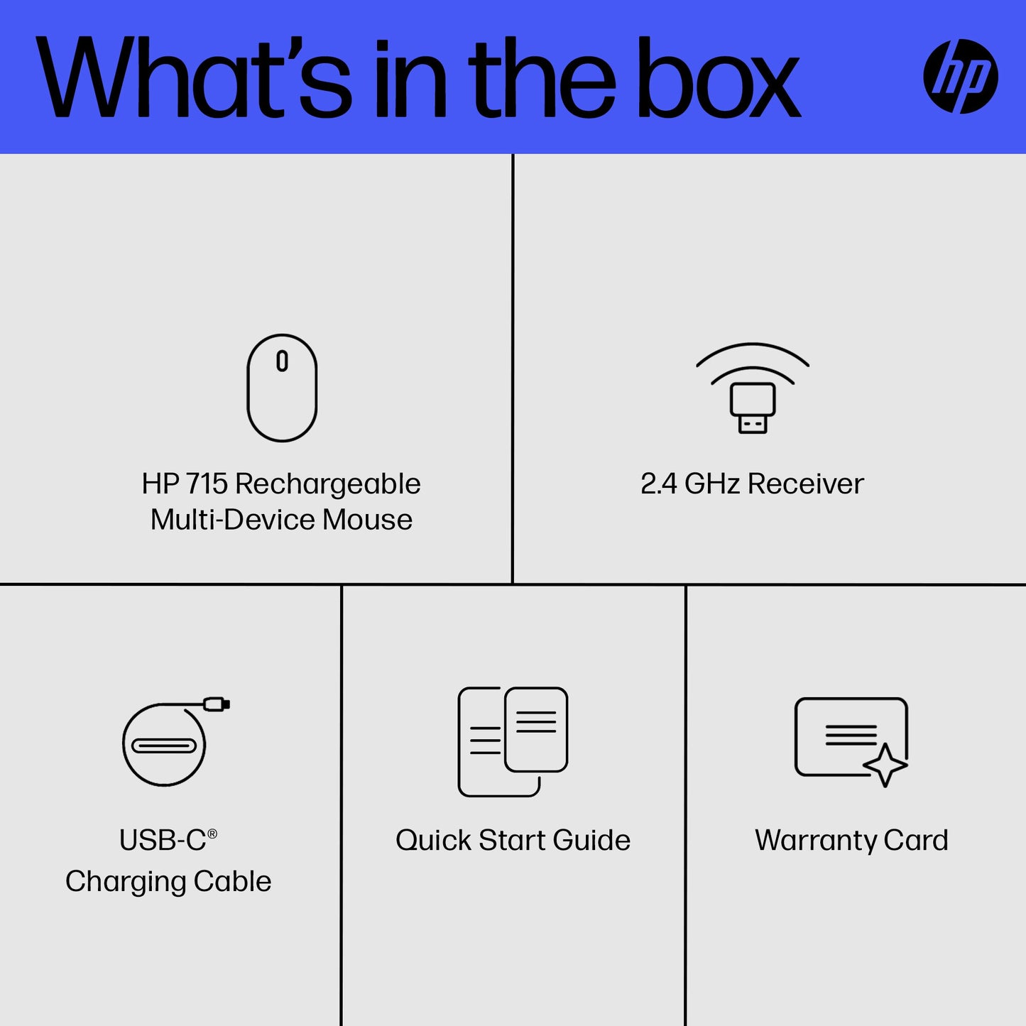 HP 715 Rechargeable Multi-Device Mouse