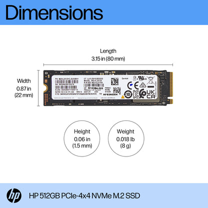 HP 512GB PCIe-4x4 NVMe Solid State Drive