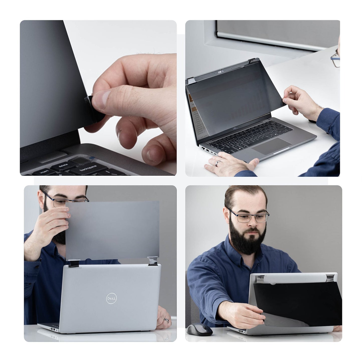 StarTech.com 13.3-inch 16:9 Bright Privacy Screen Filter with Touch, Flip-Over, 75% Light Transmittance, Anti-Glare Privacy Filter, +/- 30 Deg. View Angle