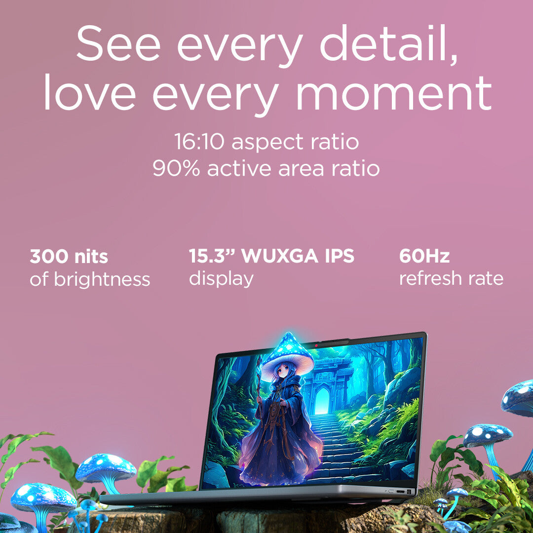 Lenovo IdeaPad Slim 3 15IRU10 Intel Core 3 100U Laptop 38.9 cm (15.3") WUXGA 8 GB DDR5-SDRAM 256 GB SSD Wi-Fi 7 (802.11be) Windows 11 Home English Grey