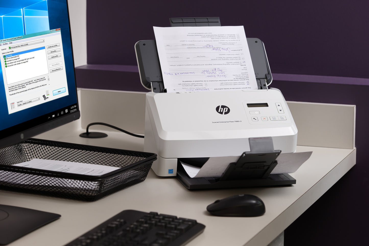 HP ScanJet Enterprise Flow 7000 s3 Sheet-fed scanner 600 x 600 DPI A4 White
