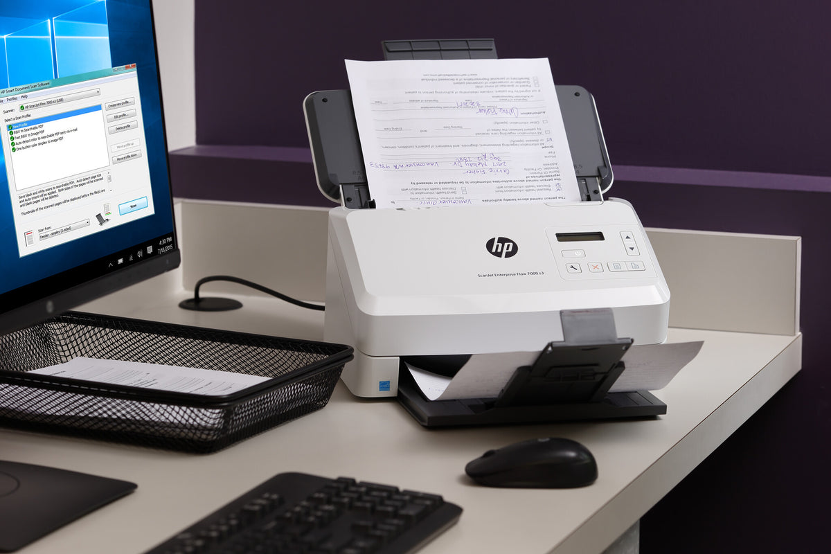 HP ScanJet Enterprise Flow 7000 s3 Sheet-fed scanner 600 x 600 DPI A4 White