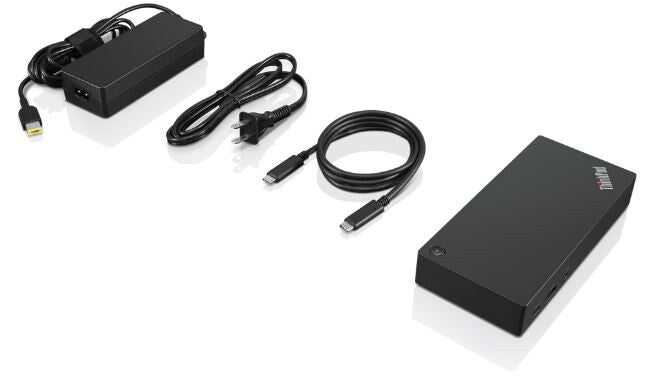 Lenovo 40AS0090IT laptop dock/port replicator Wired USB 3.2 Gen 1 (3.1 Gen 1) Type-C Black