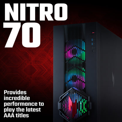 Acer NITRO 70 N70X3D-100_B850 Gaming Desktop Computer