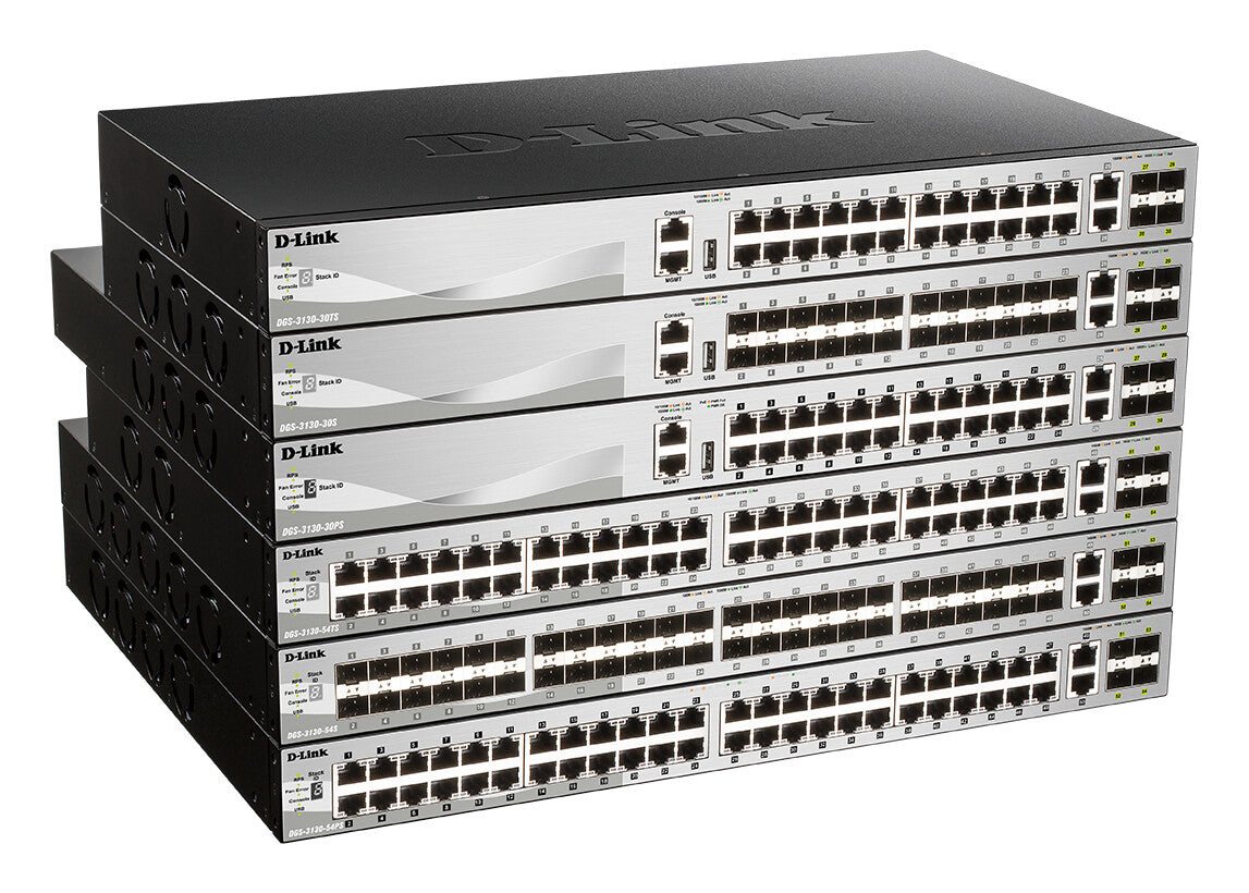D-Link DGS-3130-54TS/E network switch Managed L3 Gigabit Ethernet (10/100/1000) Grey