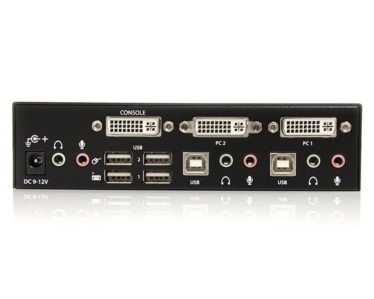 StarTech.com 2 Port DVI USB KVM Switch with Audio and USB 2.0 Hub