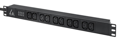 Lanview LVR-3MIEC-AMP-10C13 power distribution unit (PDU) 10 AC outlet(s) 1U Black