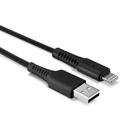 Lindy 0.5m USB to Lightning Cable, Black