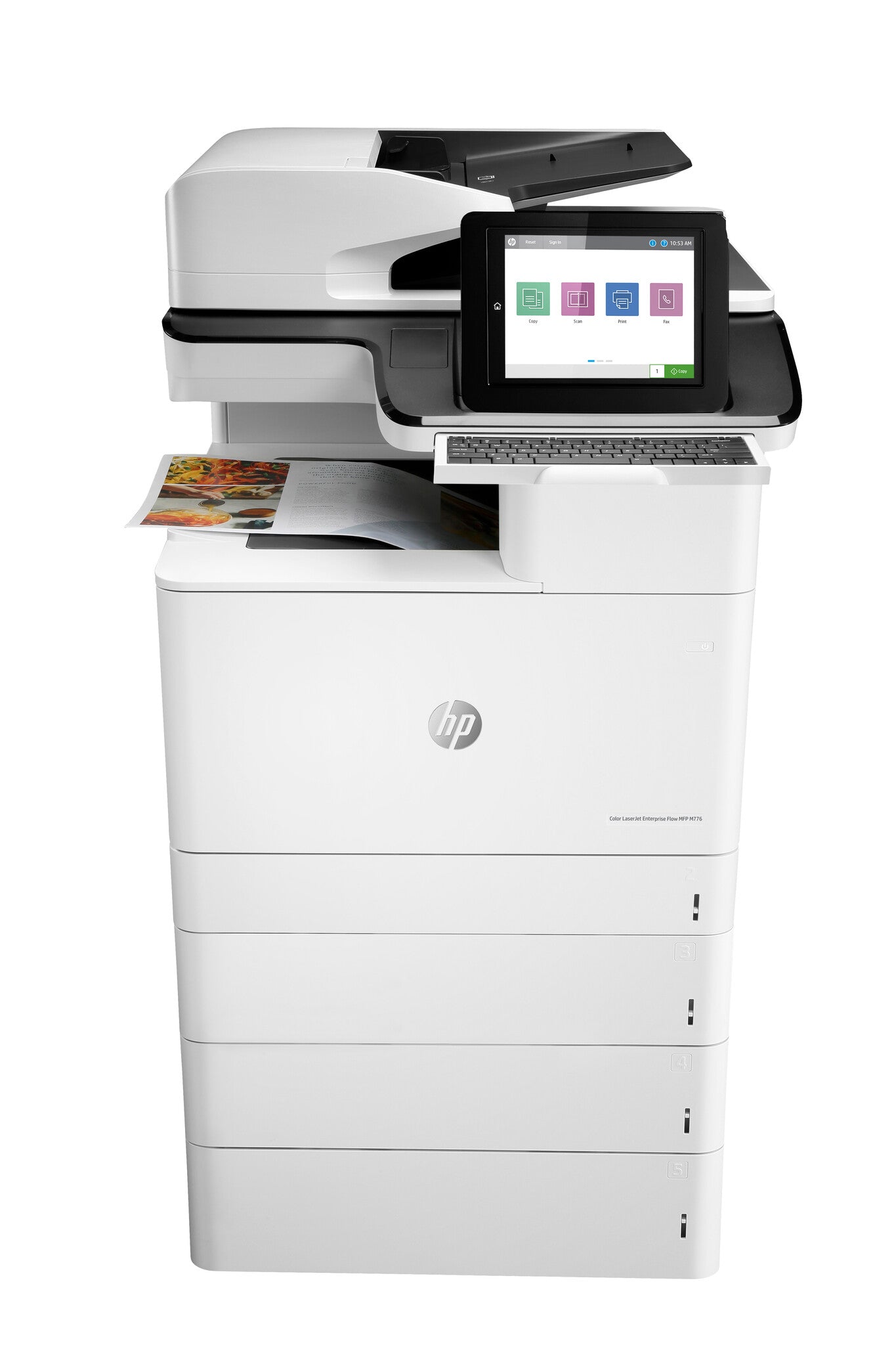 HP Color LaserJet Enterprise Flow LaserJet Enterprise Flow M776zs Wireless Multifunction Color Printer, Copier, Scanner; Duplex
