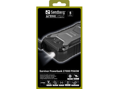 Sandberg Survivor Powerbank 27000 PD65W
