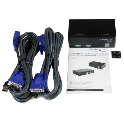 StarTech.com 2 Port Professional USB KVM Switch Kit with Cables