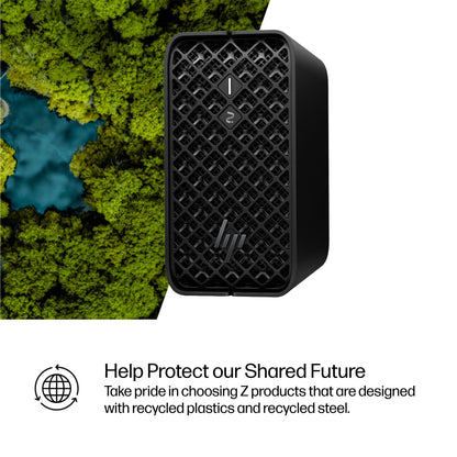HP Z2 G1a Wolf Pro Security Edition Copilot+ PC AMD Ryzen AI Max PRO 390 64 GB LPDDR5x-SDRAM 1 TB SSD Windows 11 Pro Mini PC Workstation AI Workstation, AI PC Black