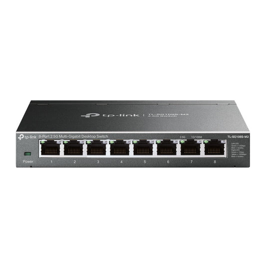 TP-Link TL-SG108S-M2 network switch, Unmanaged, 8-port, black