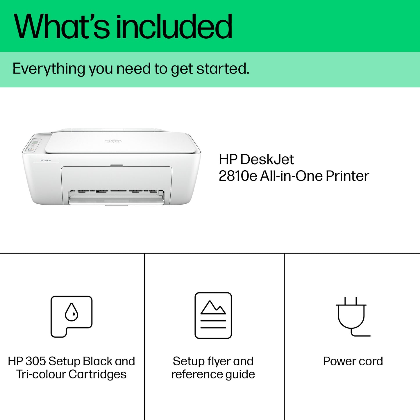 HP DeskJet 2810e Wireless All-in-One Color Printer, Instant Ink; Copier, Scanner