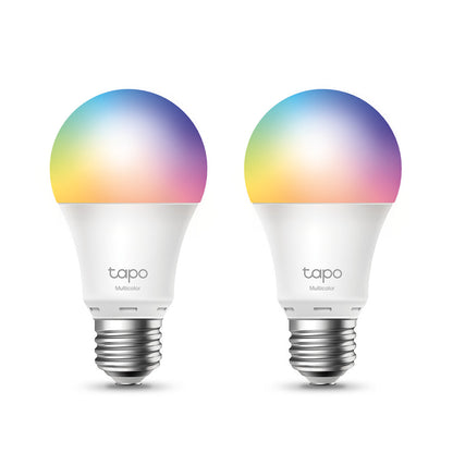 TP-Link Tapo Smart Wi-Fi Light Bulb, Multicolor, E27, 2-Pack