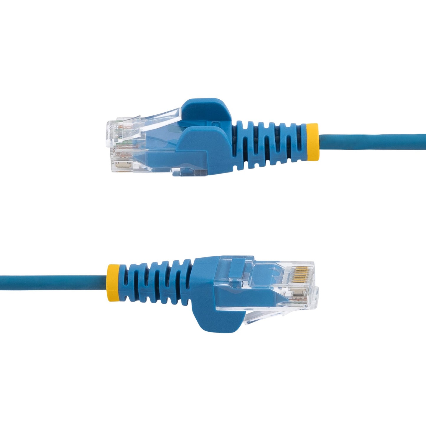 StarTech.com 15m Blue Slim CAT6 Ethernet Cable, Snagless, 100W PoE, UTP, LSZH, 28AWG Pure Bare Copper Wire, Slim RJ45 Network Patch Cord w/Strain Reliefs, Individually Tested