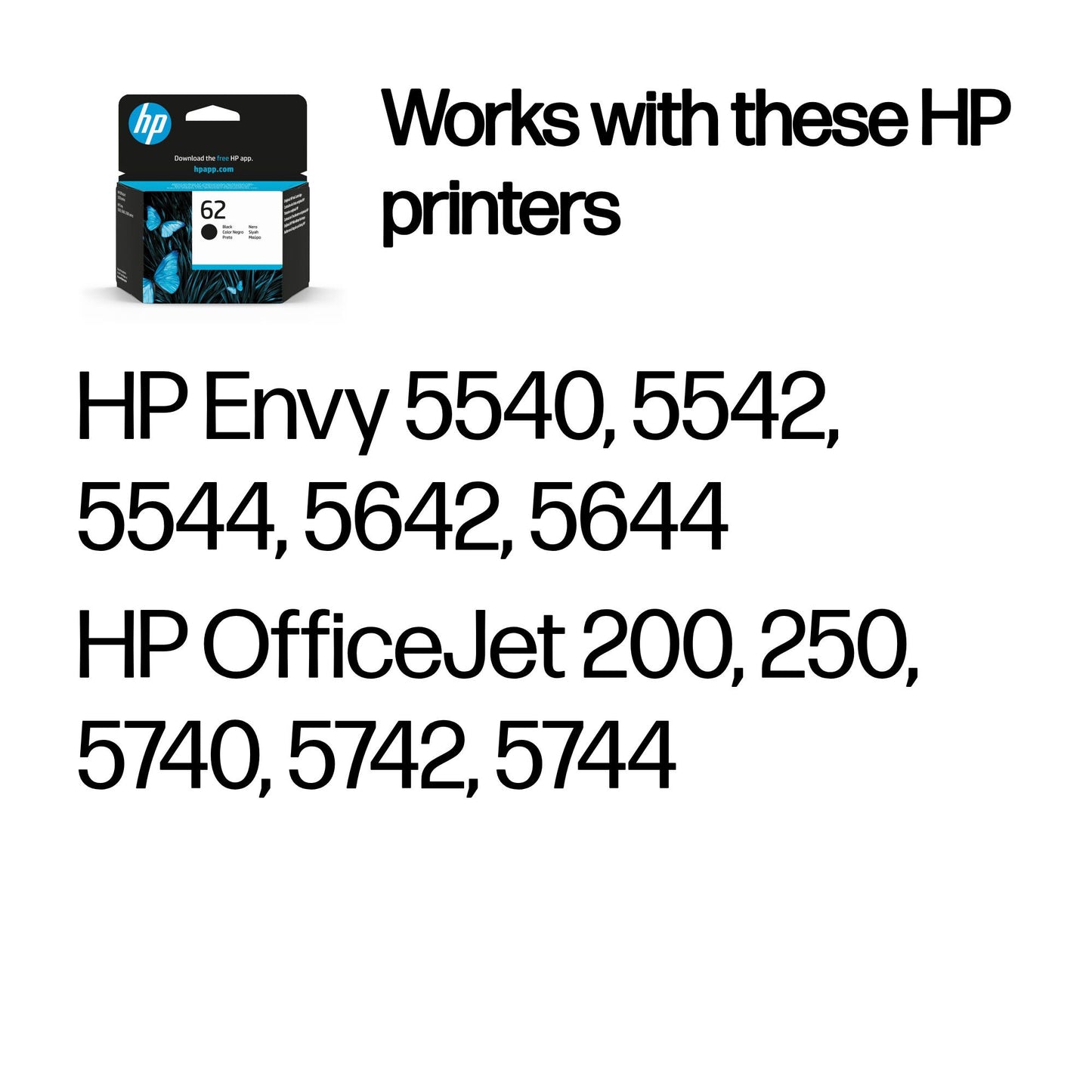 HP 62 Black Original Ink Cartridge